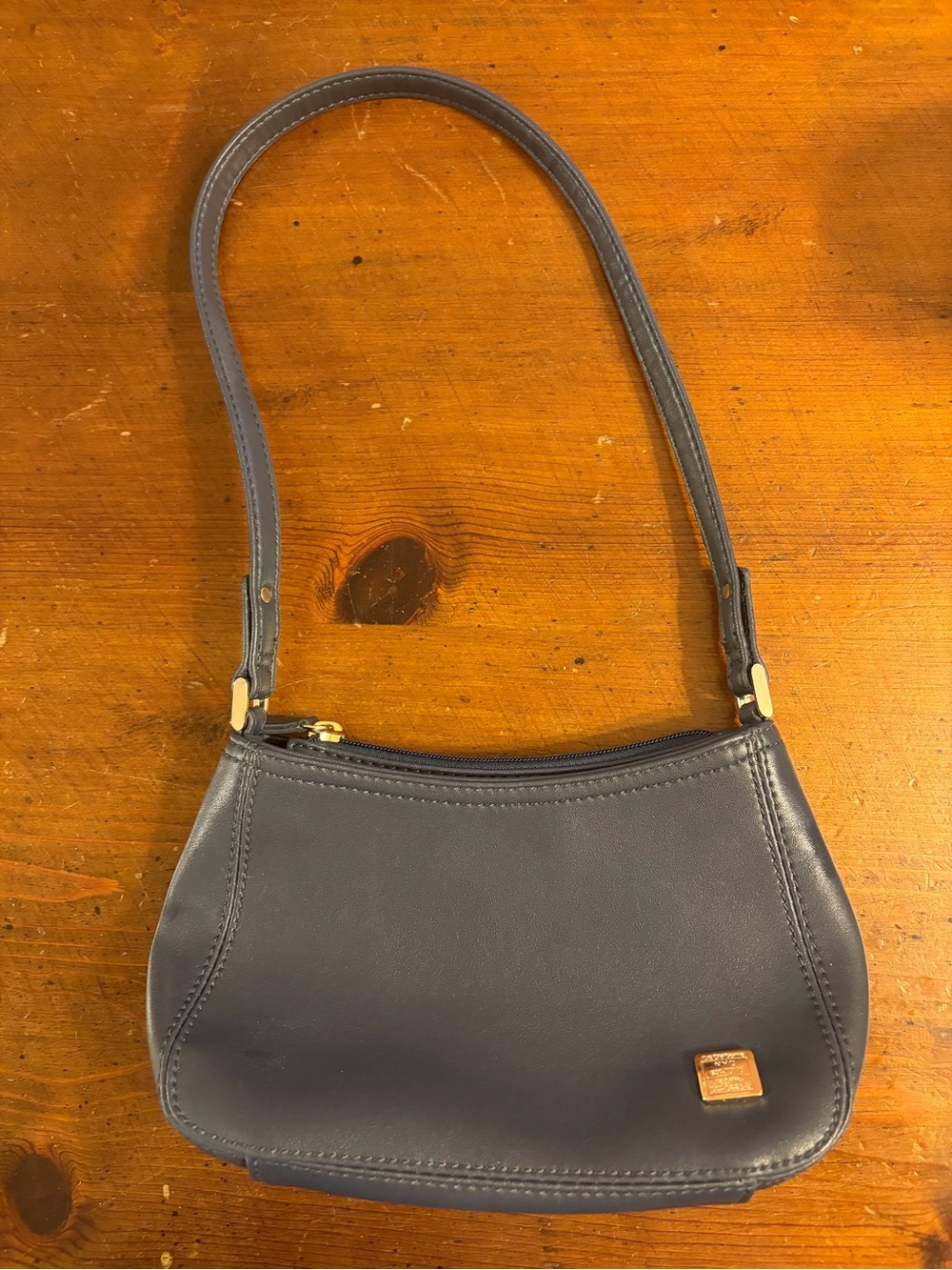 Vintage Liz Claiborne Navy Shoulder Bag